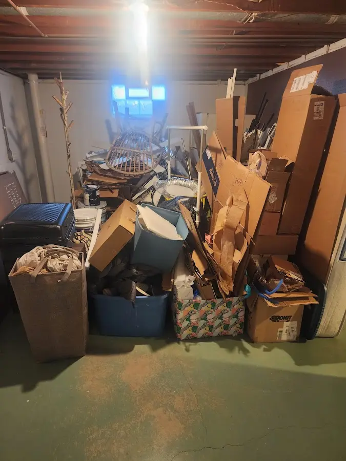 Roll-off dumpster container at job site for Yard Waste Dumpster Rental in Gun Plain